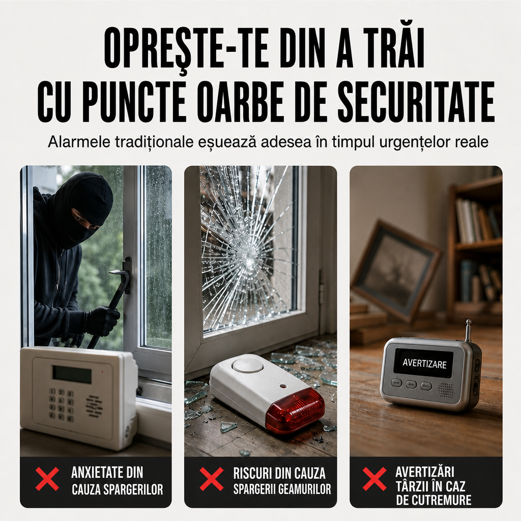 Alarmă Vibrație Uși Ferestre
