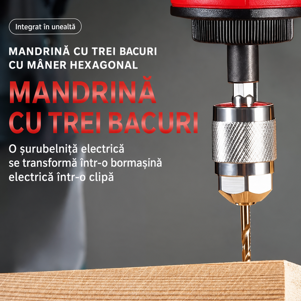 Adaptor Mandrină Auto-Strângere