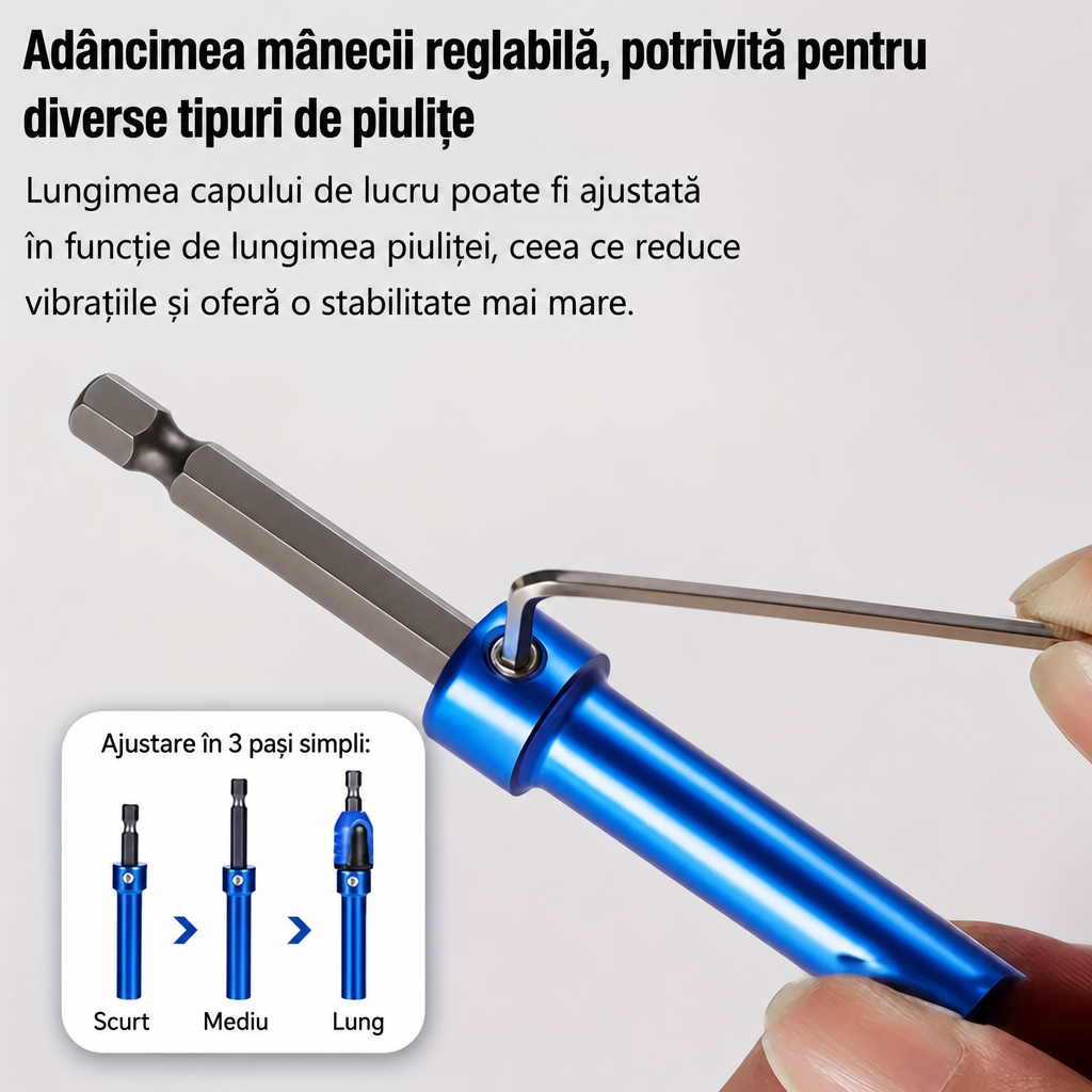Bucșă magnetică pentru șuruburi