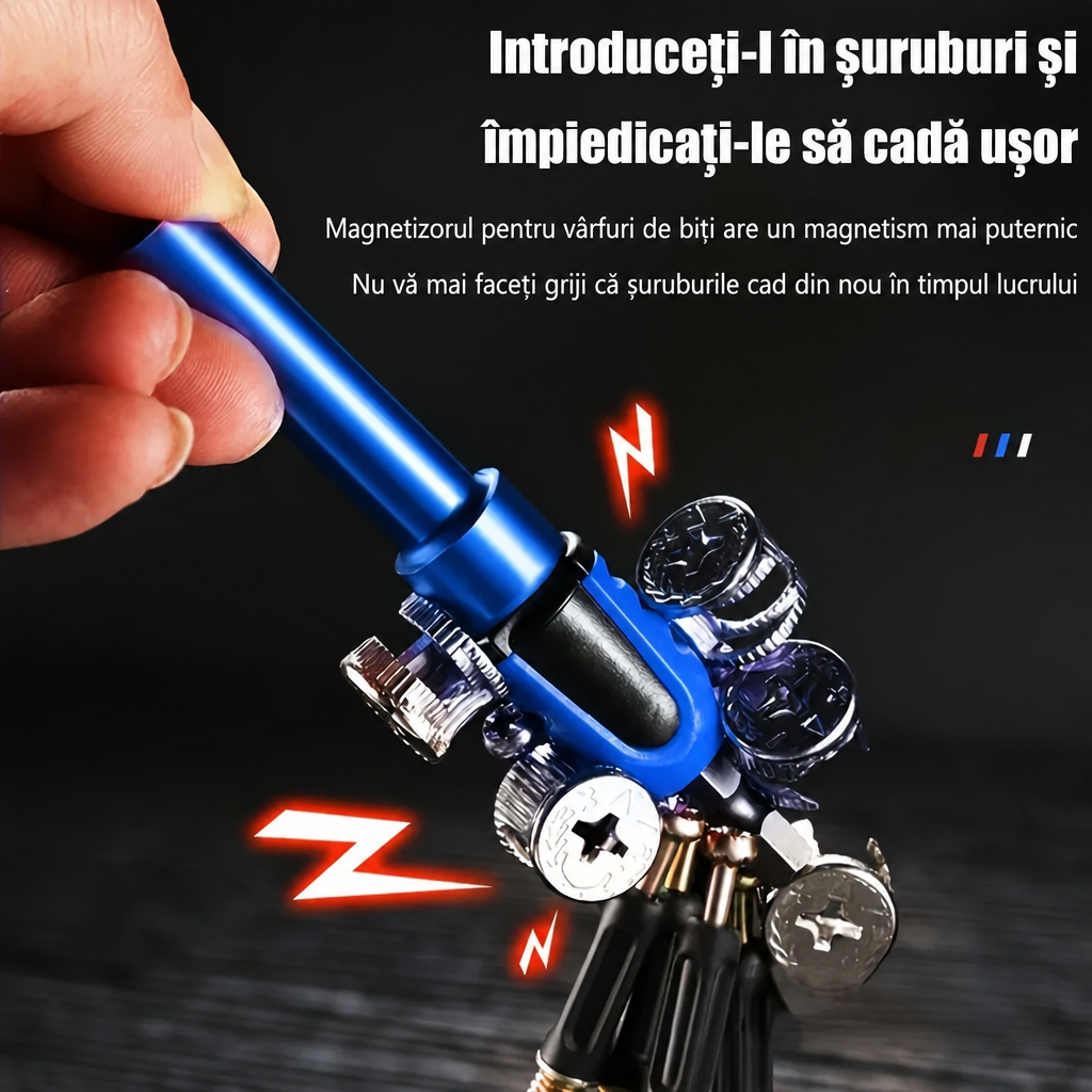 Bucșă magnetică pentru șuruburi