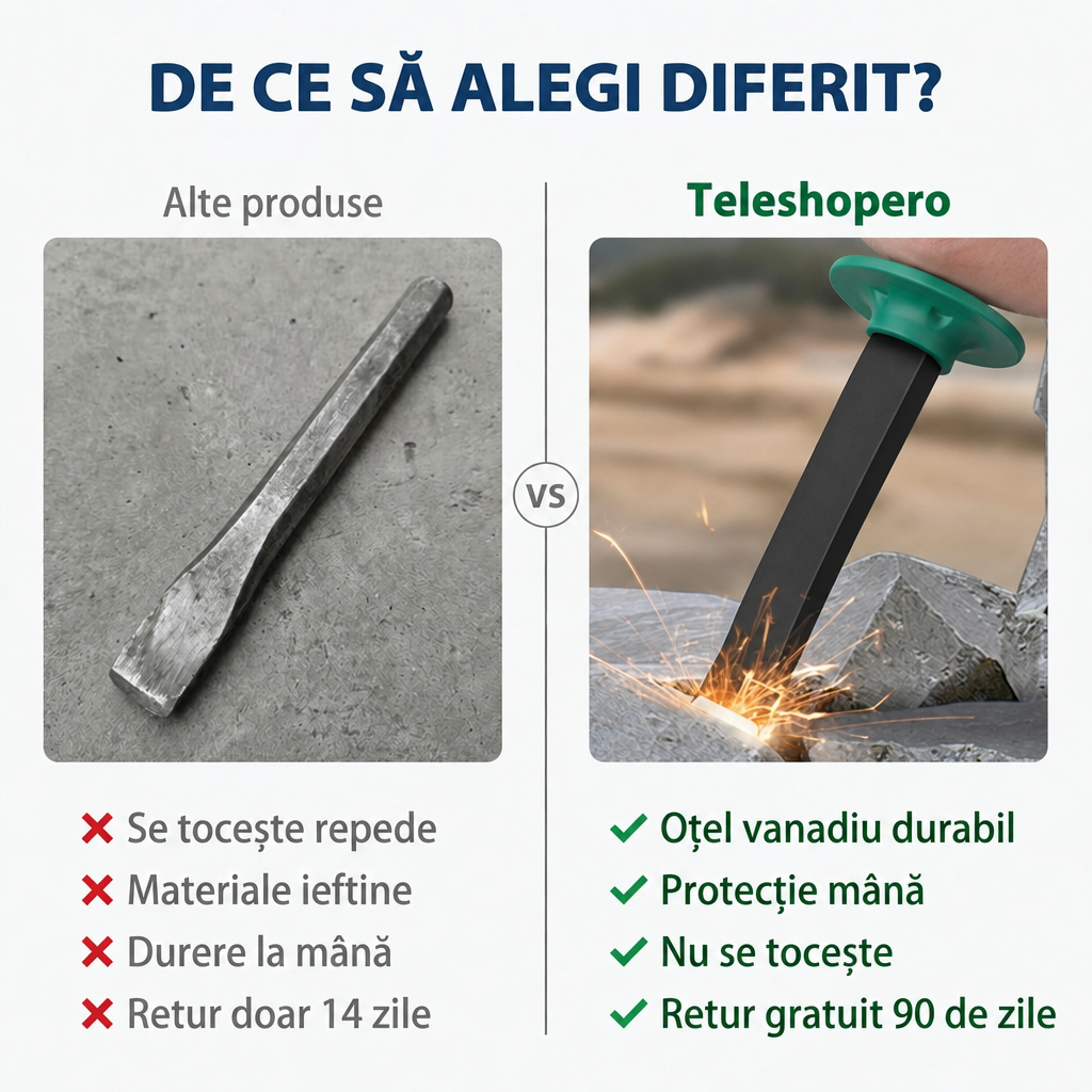 Daltă Plată Oțel Vanadiu