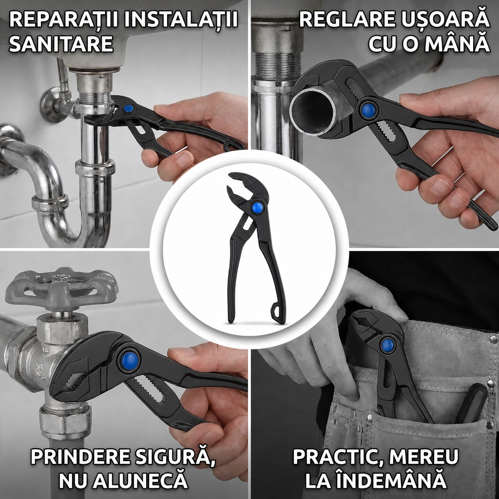 Clește Reglabil pentru Țevi