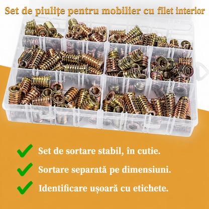 Set Piulițe Filetate Lemn