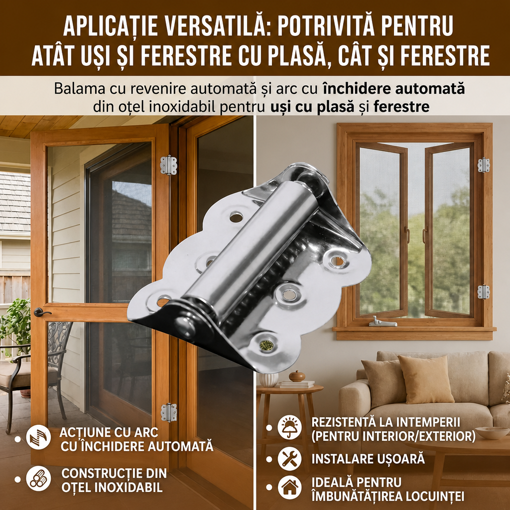 Balamale Auto-Închidere Inox