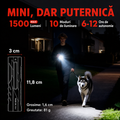 Lanternă LED T9 Pro