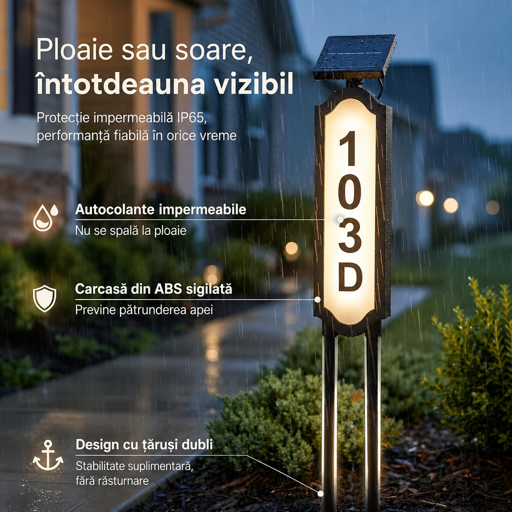 Panou Solar Număr Casă