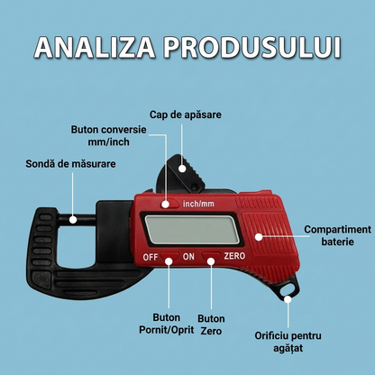 Micrometru Digital Grosime Lemn