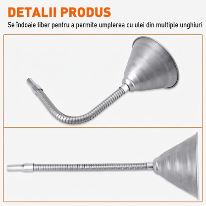 Pâlnie Metalică Flexibilă cu Sită