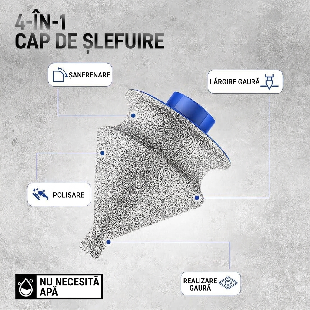 Freză Diamantată Conică pentru Gresie