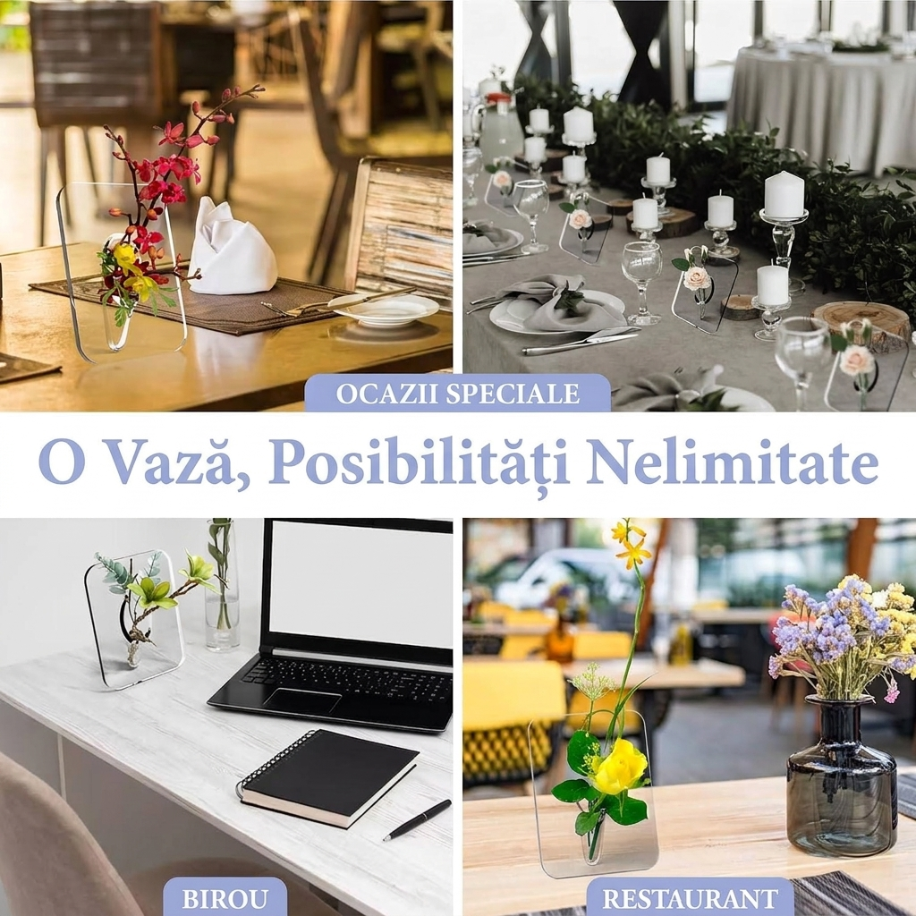 Vază Transparentă din Acril