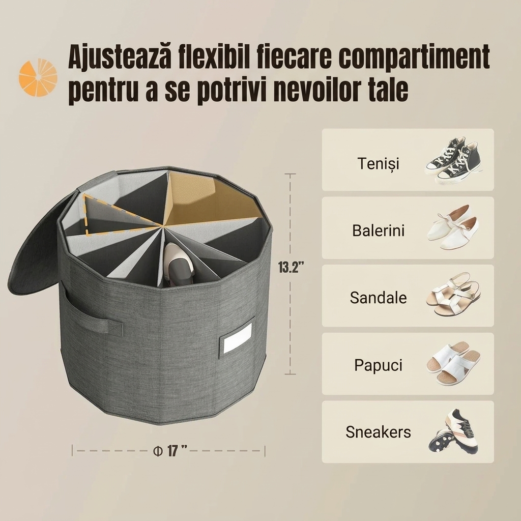 Organizator Rotund pentru Pantofi