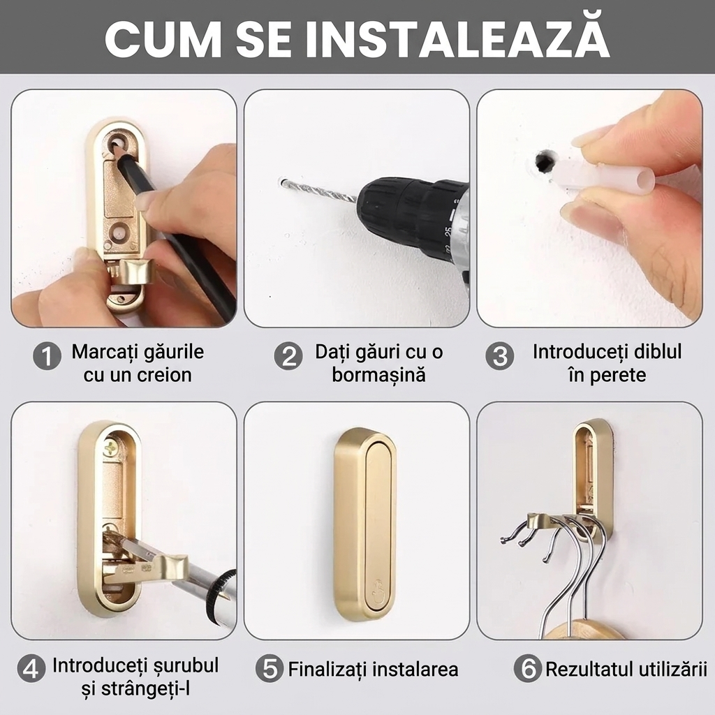 Cârlige Pliabile Pentru Prosoape