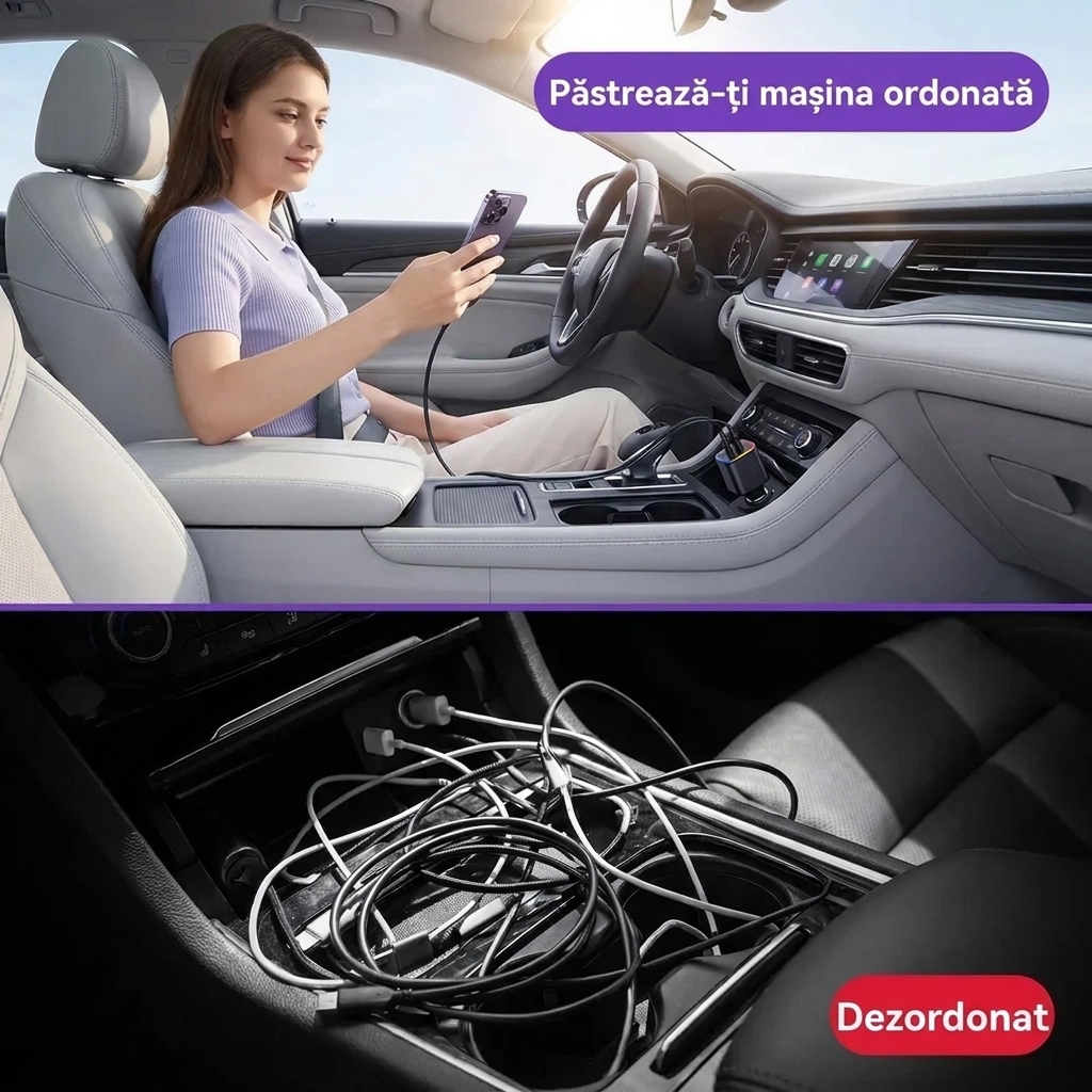 Încărcător Auto Retractabil Ambiental