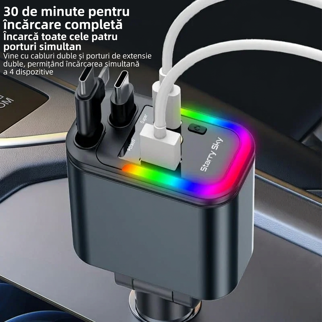 Încărcător Auto Retractabil Ambiental