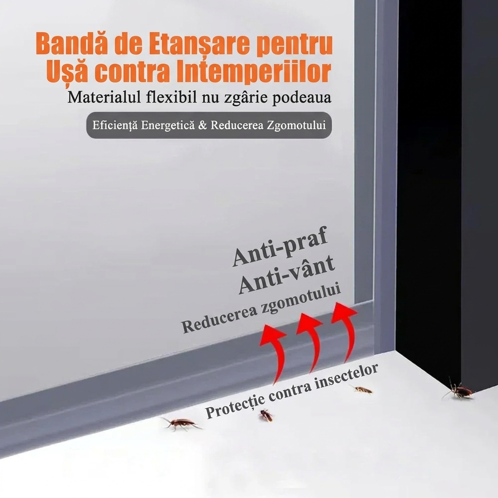 Bandă Etanșare Ușă Silicon 5 m