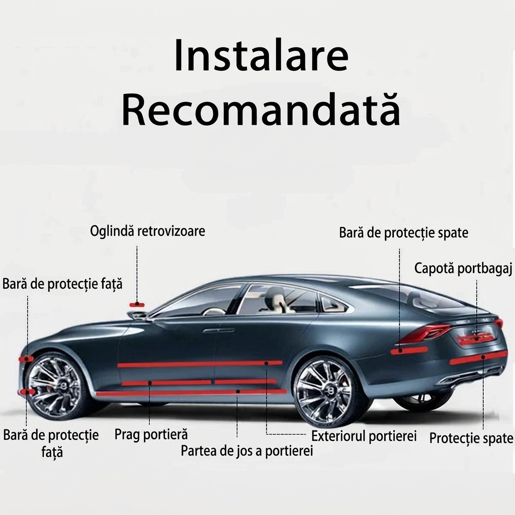 Folie Protecție Praguri Auto 3 m
