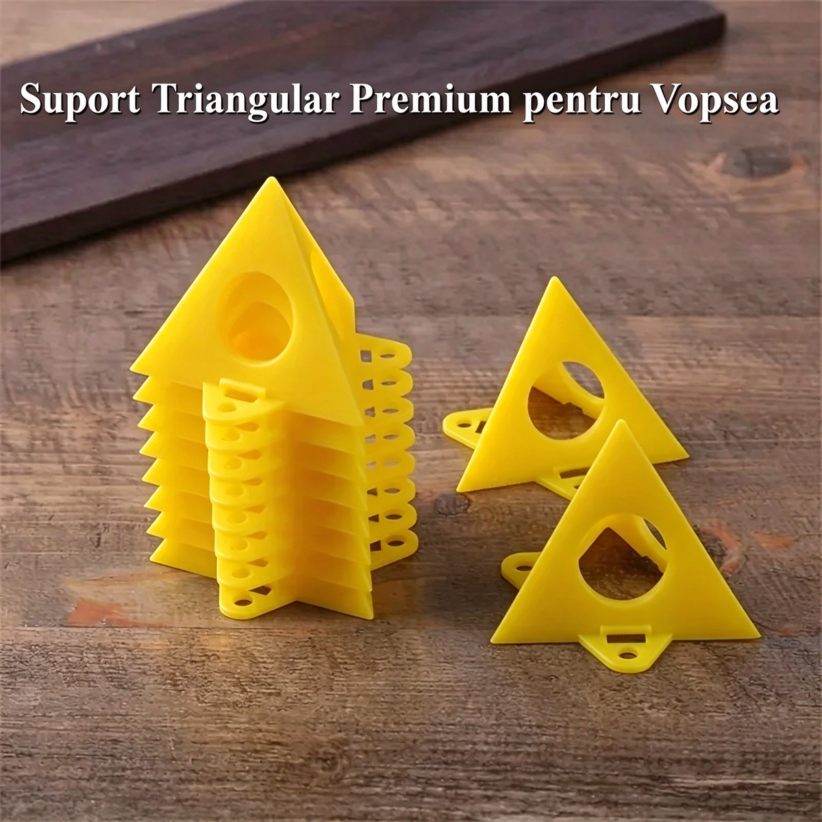 Set 10 Suporturi Piramidale Vopsire Lemn