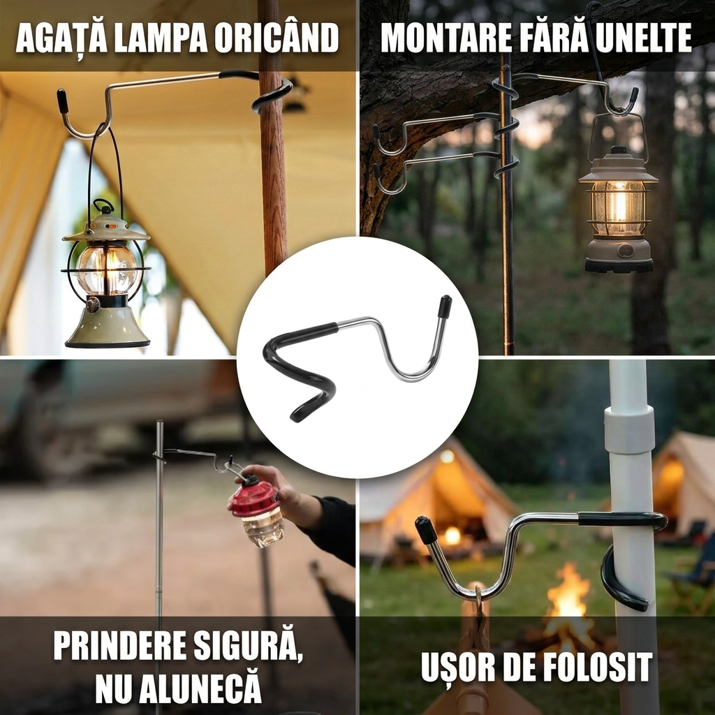 Set 5 Cârlige Lampă de Camping