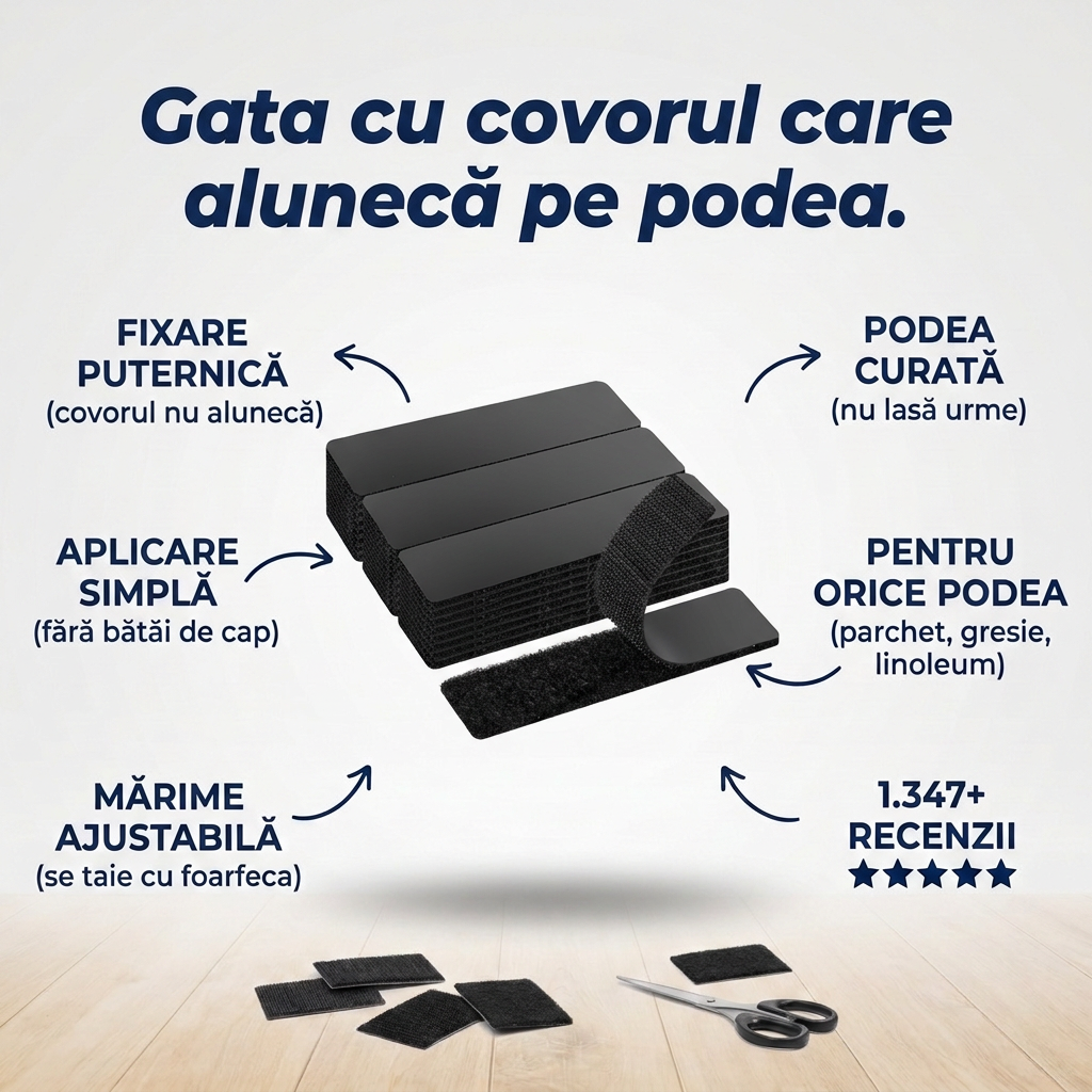 Set 25 Benzi Adezive pentru Covoare