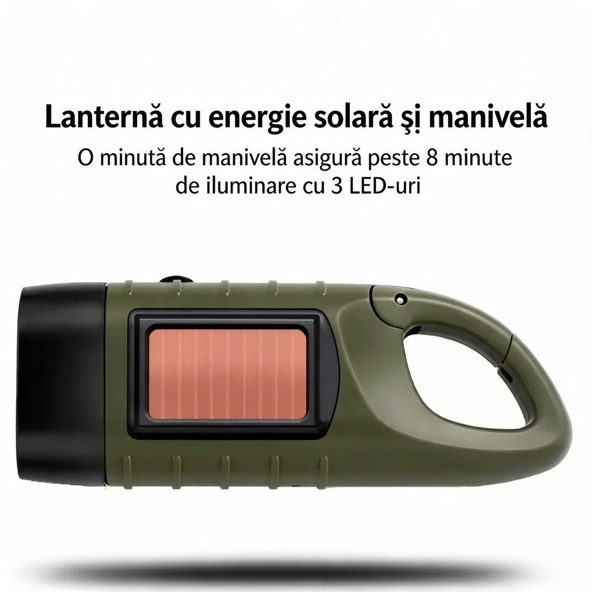 Lanternă Solară Cu Manivelă