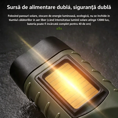 Lanternă Solară Cu Manivelă