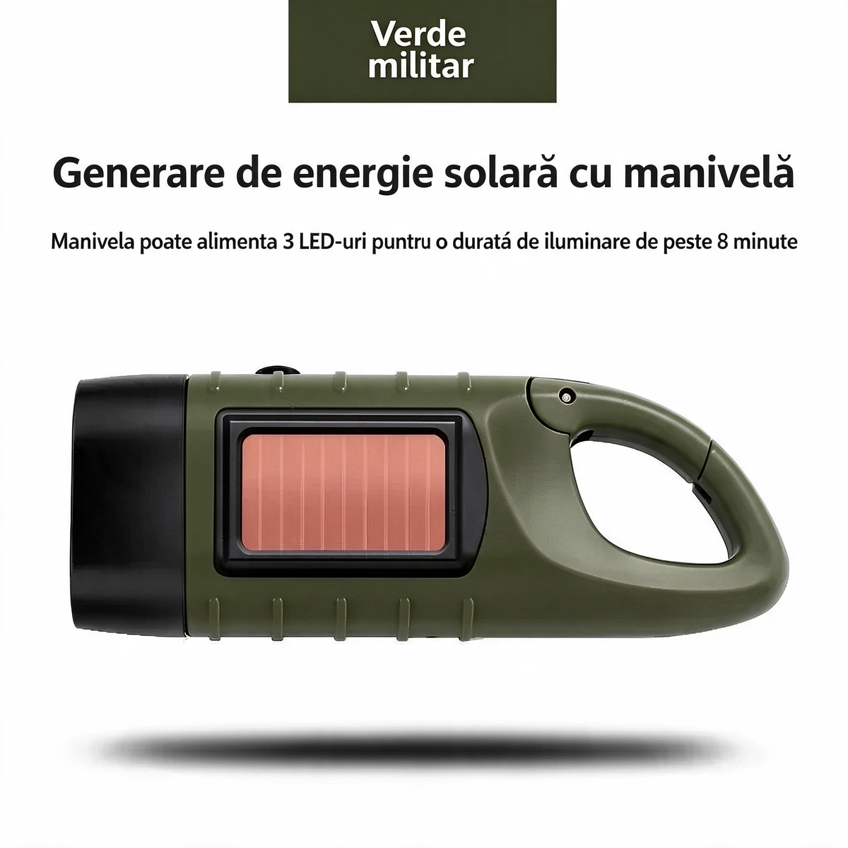 Lanternă Solară Cu Manivelă