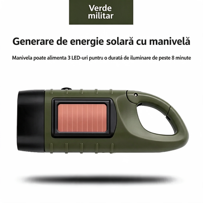 Lanternă Solară Cu Manivelă