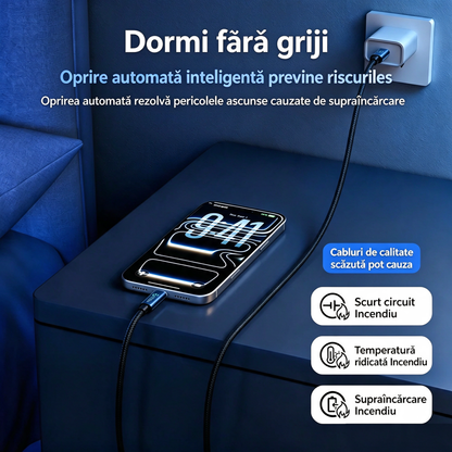 Cablu de încărcare rapidă cu oprire automată