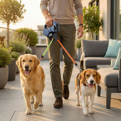 Lesă Retractabilă cu Rotație