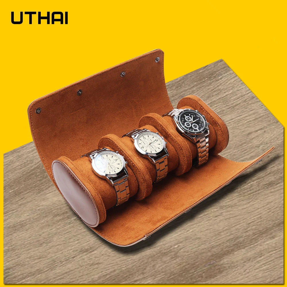 Cutie Ceasuri Multifuncțională Elegantă Piele Organizer