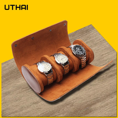 Cutie Ceasuri Multifuncțională Elegantă Piele Organizer