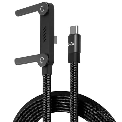 Set de 2 Cabluri USB-C cu Suport Pliabil