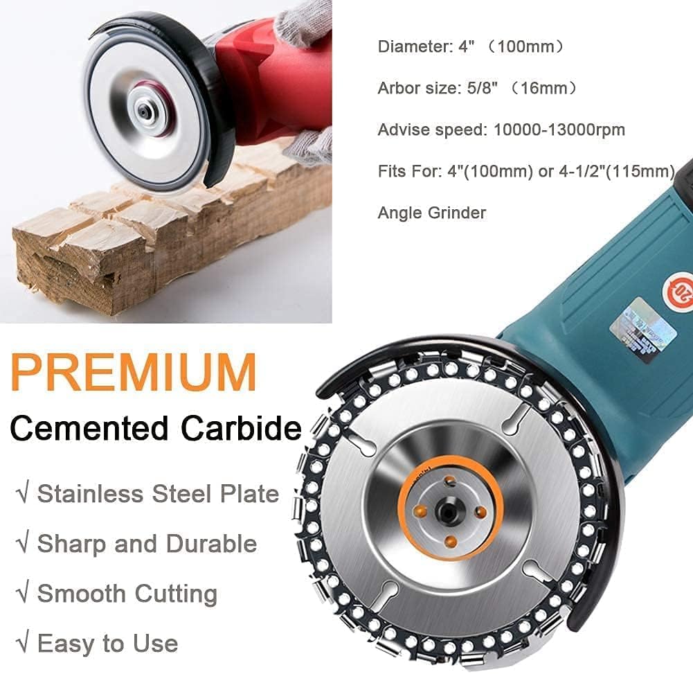 DISC POLIZOR UNGHIULAR CU LANȚ DE DRUJBĂ (16MM X 100 MM)