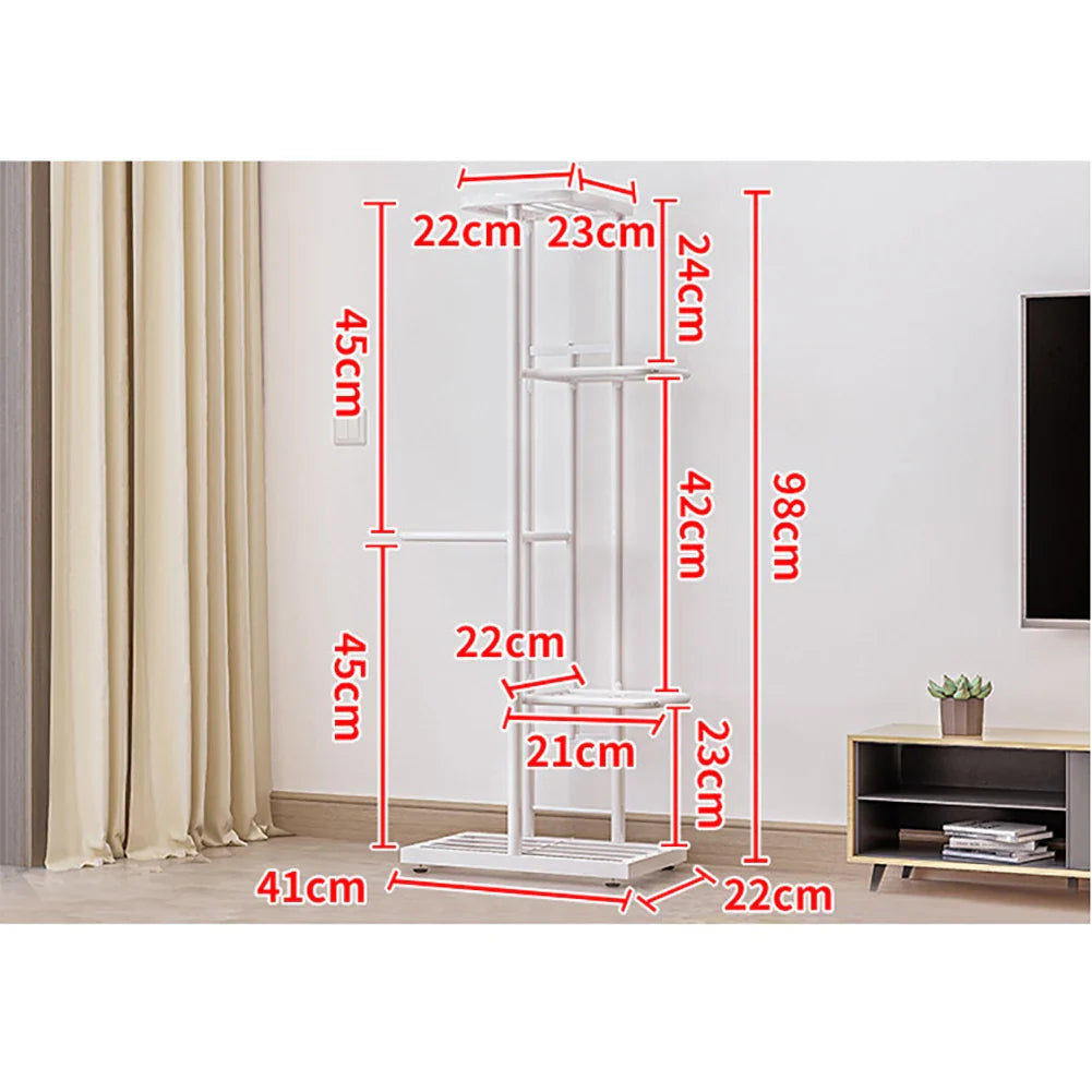 Raft Plante Modular Metal Negru