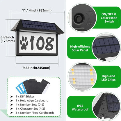 Lampă Solară Număr Casă