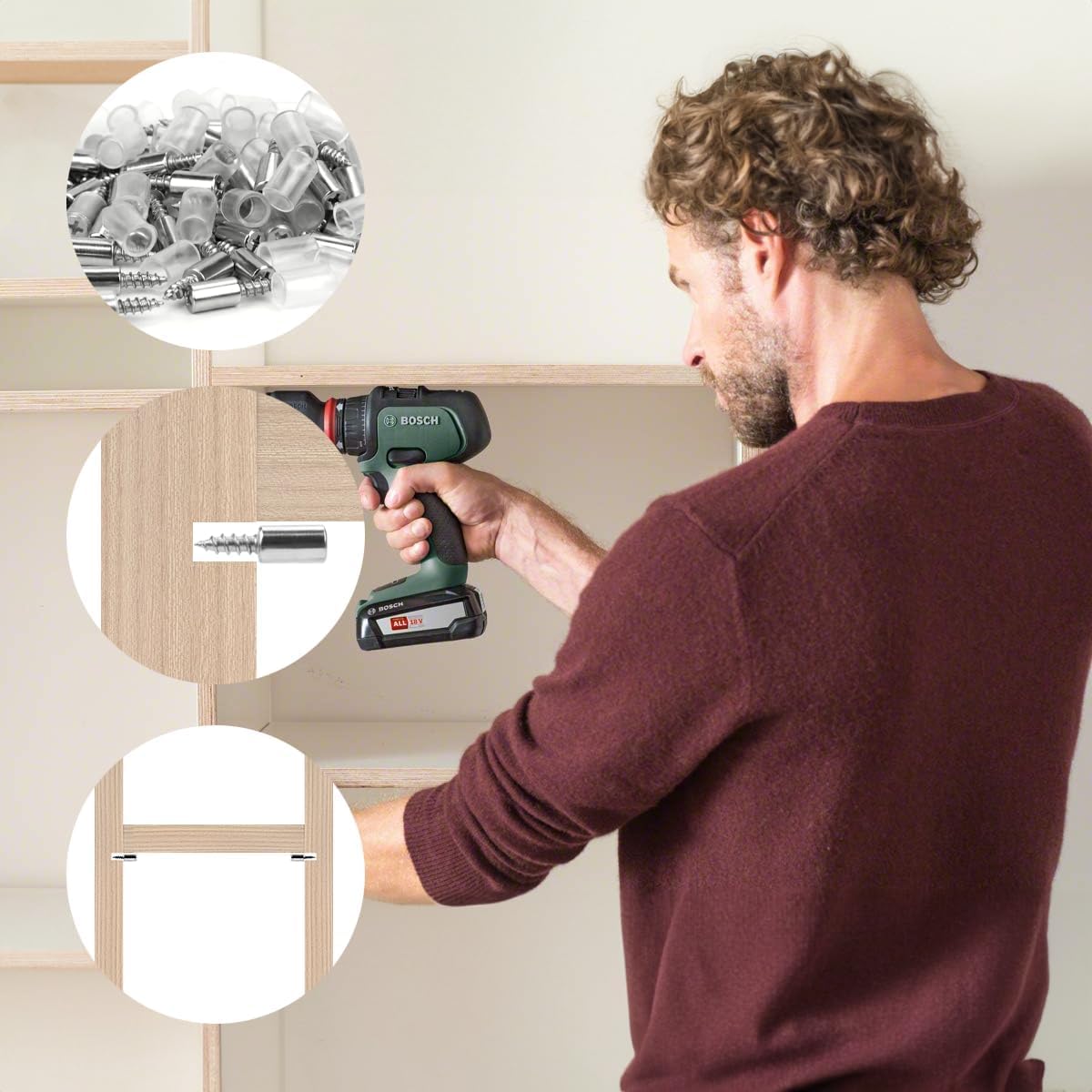 Set 50 Șuruburi Autofiletante pentru mobilier