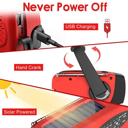 Radio Urgență Solar Portabil