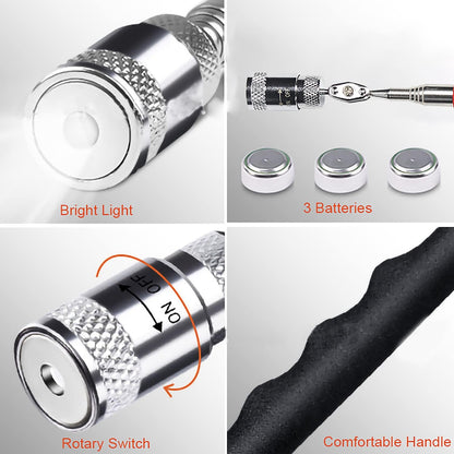 Unealtă telescopică cu magnet LED