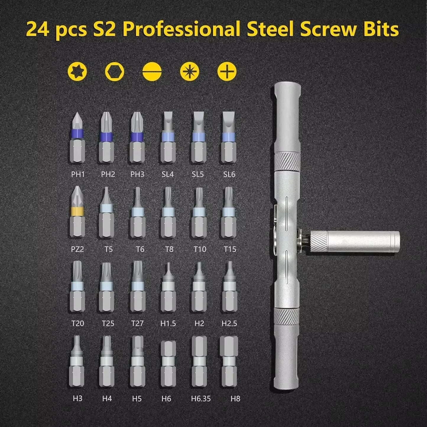 Set Șurubelniță Ratchet Magnetic Precizie