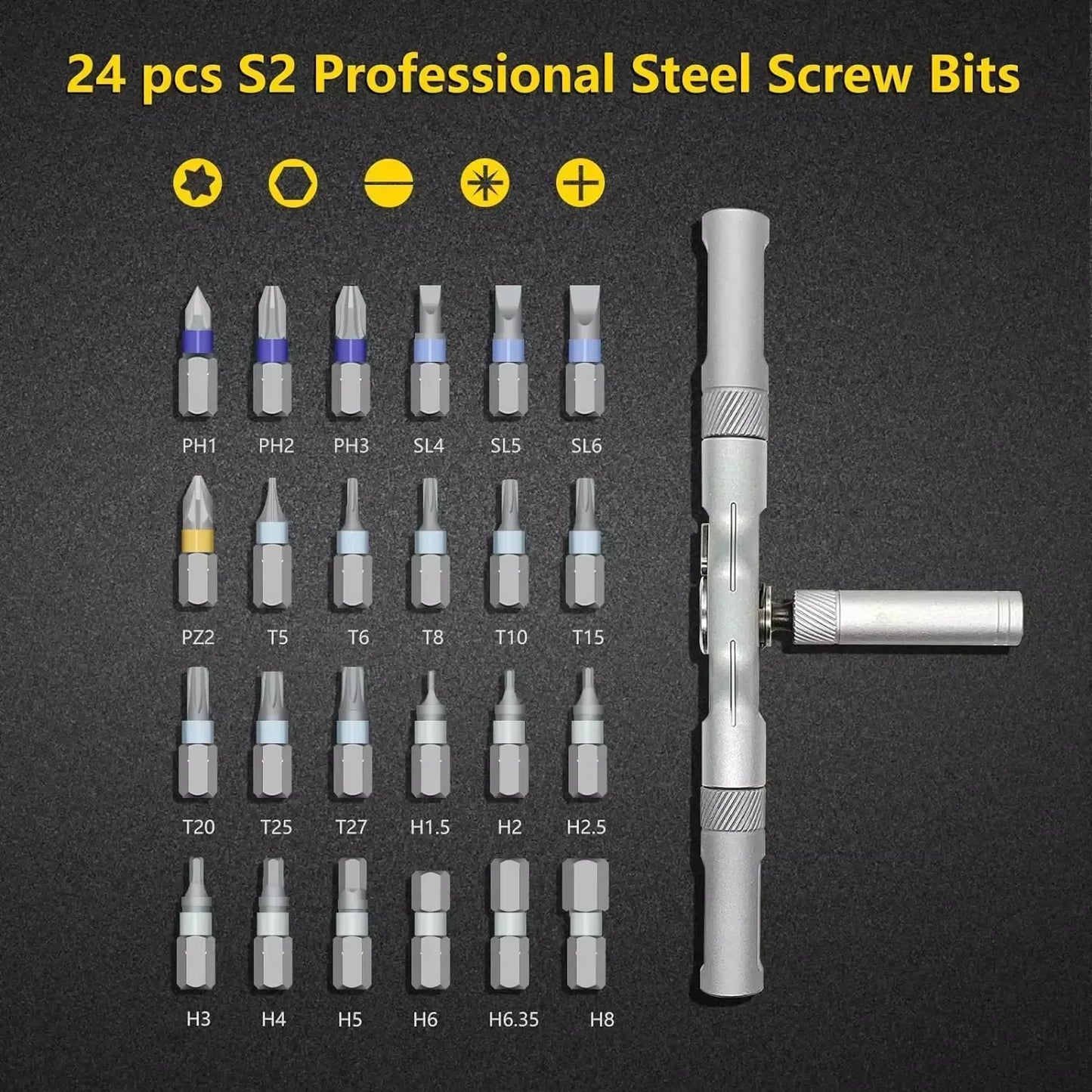 Set Șurubelniță Ratchet Magnetic
