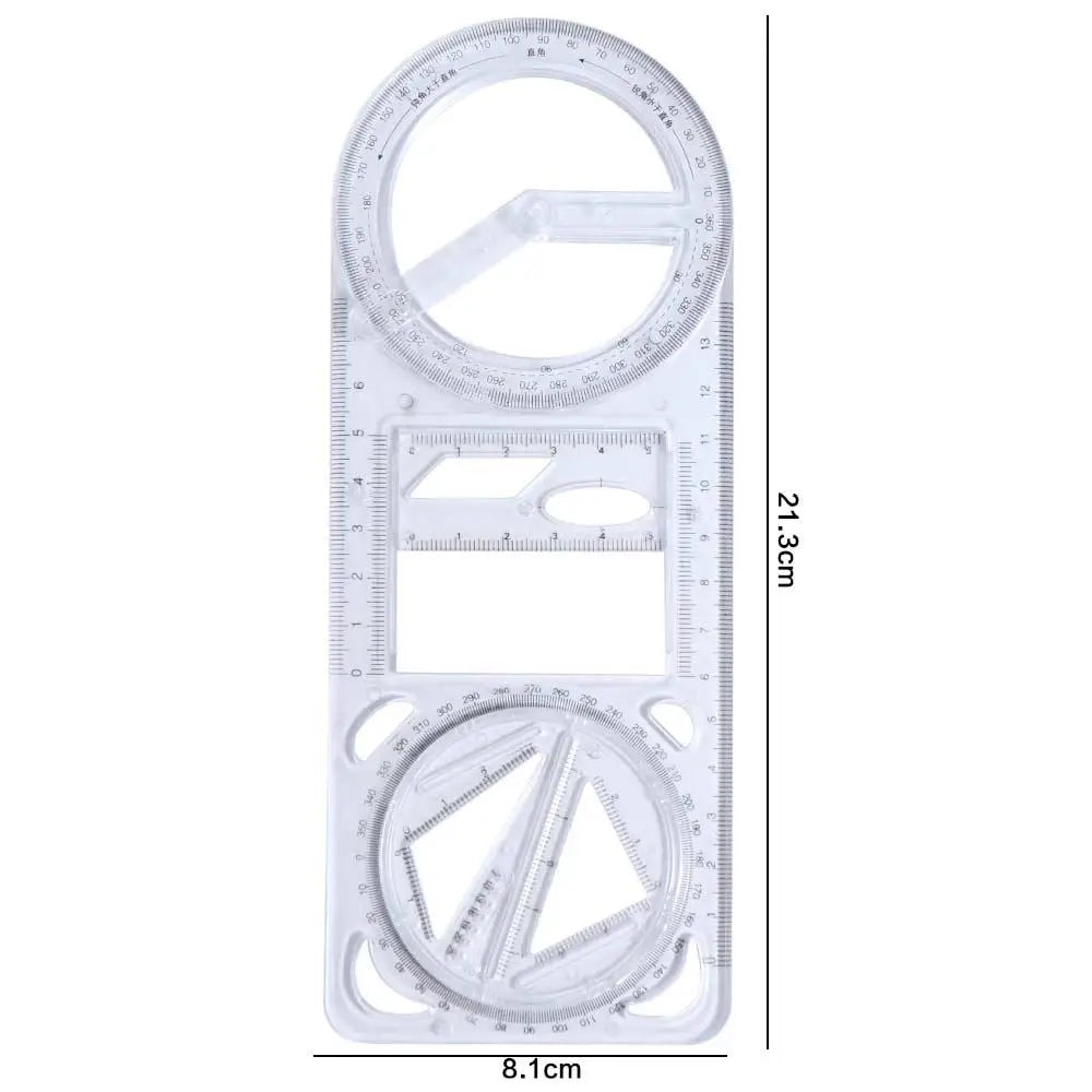 Riglă Geometrică Multifuncțională Desen