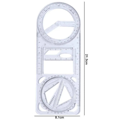 Riglă Geometrică Multifuncțională Desen