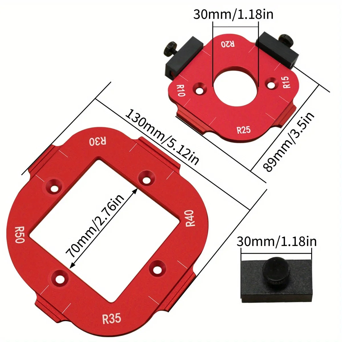 Șablon Radius Rotund Aluminiu