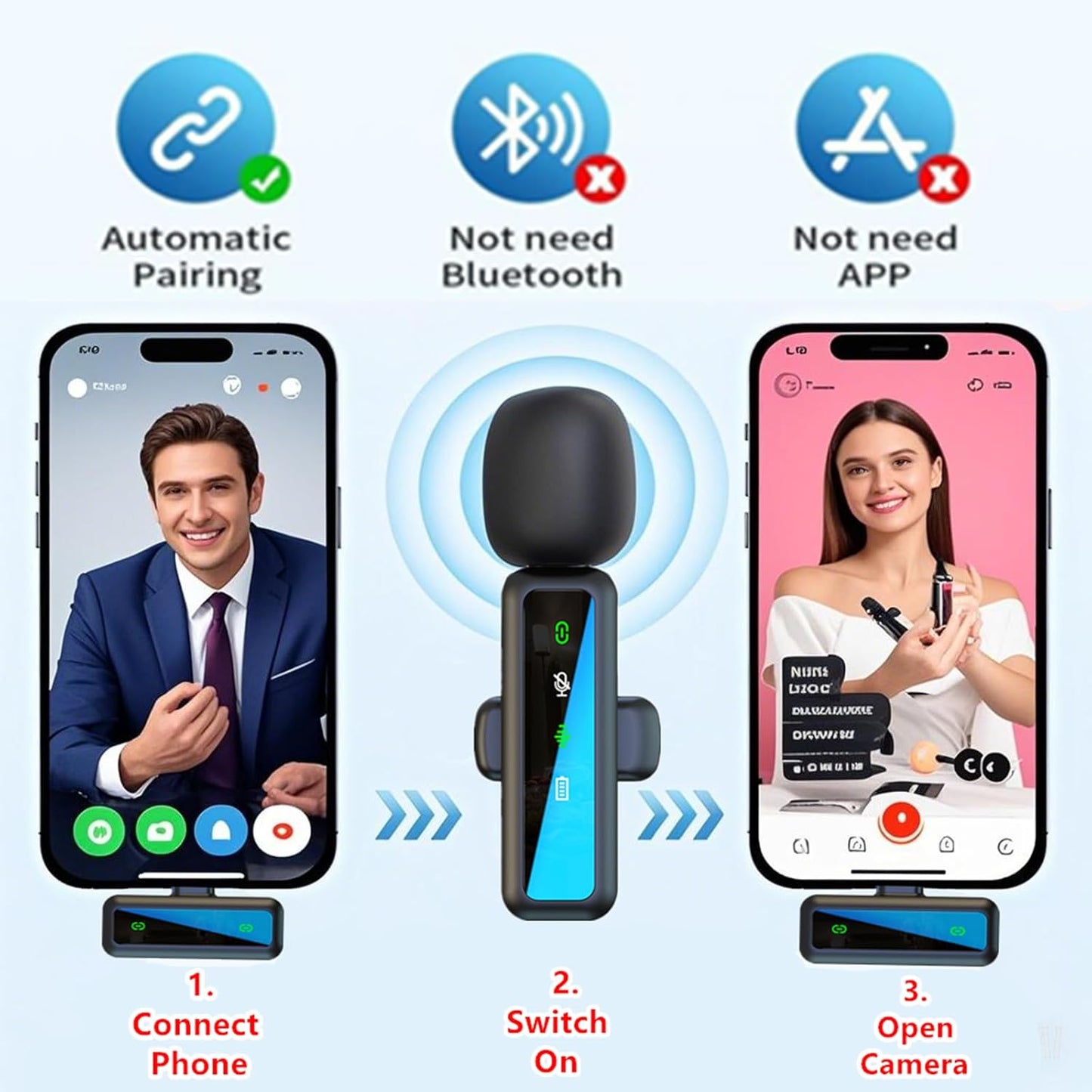 Microfon Lavalier Wireless