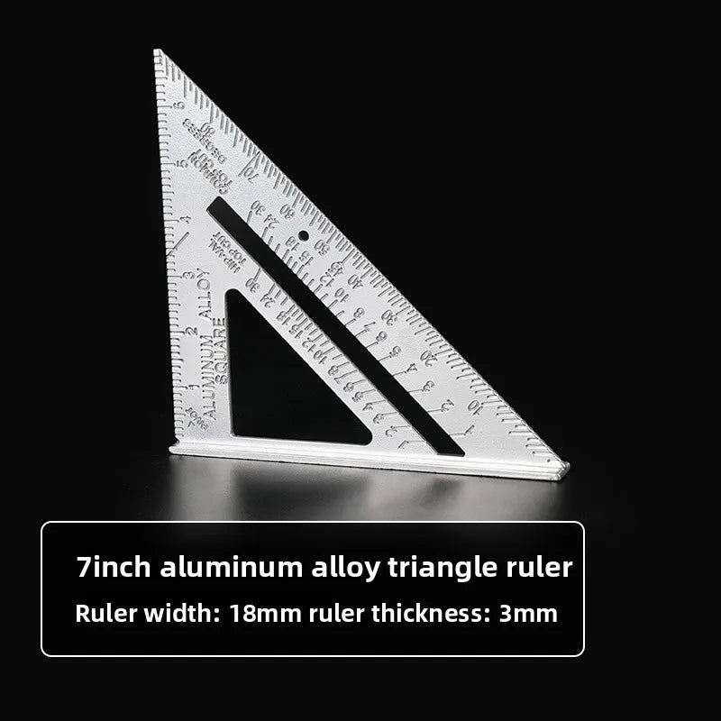 Riglă Triunghi Metalică Tâmplărie