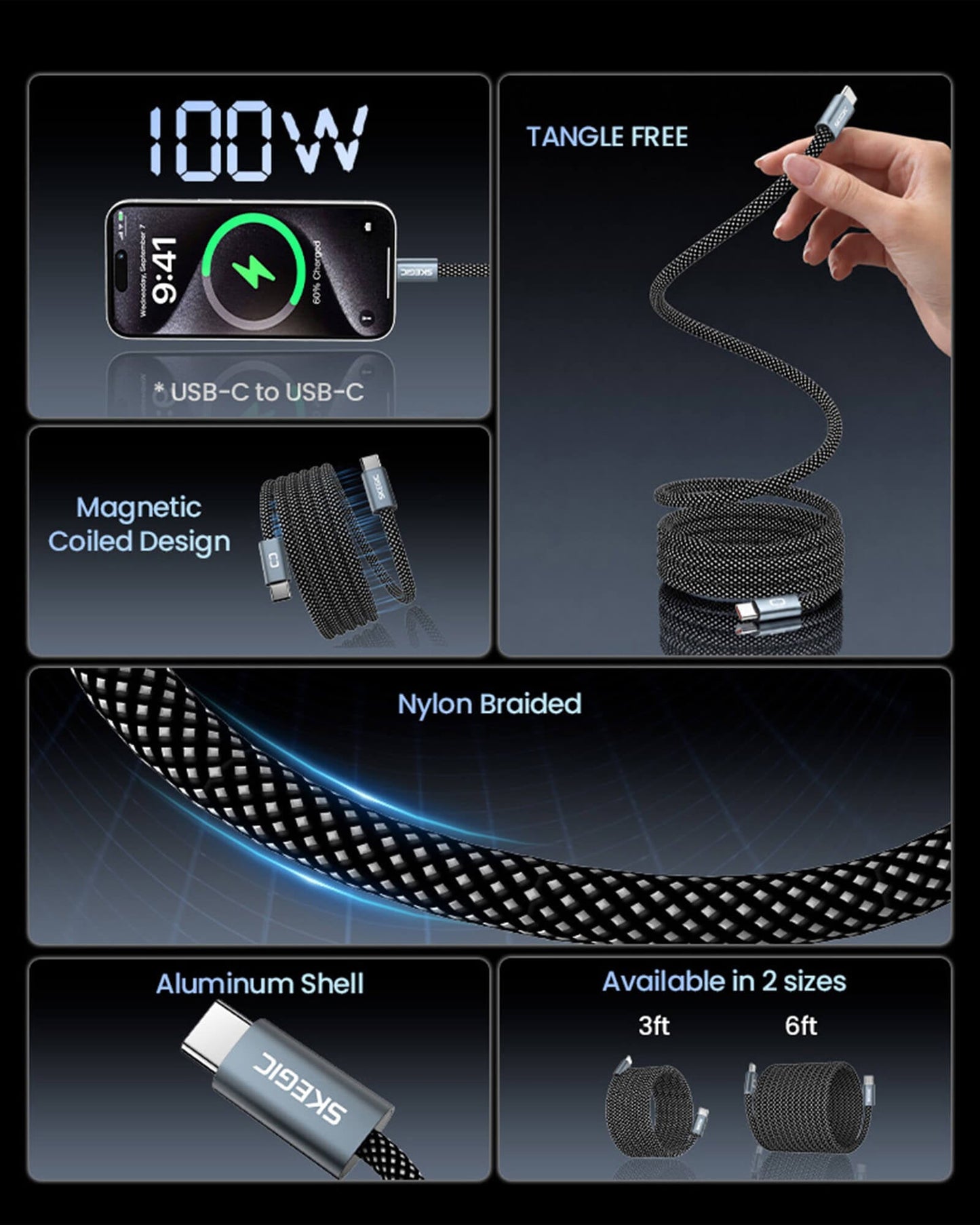 MagCable Cablu Magnetic Antiîncurcare Skegic