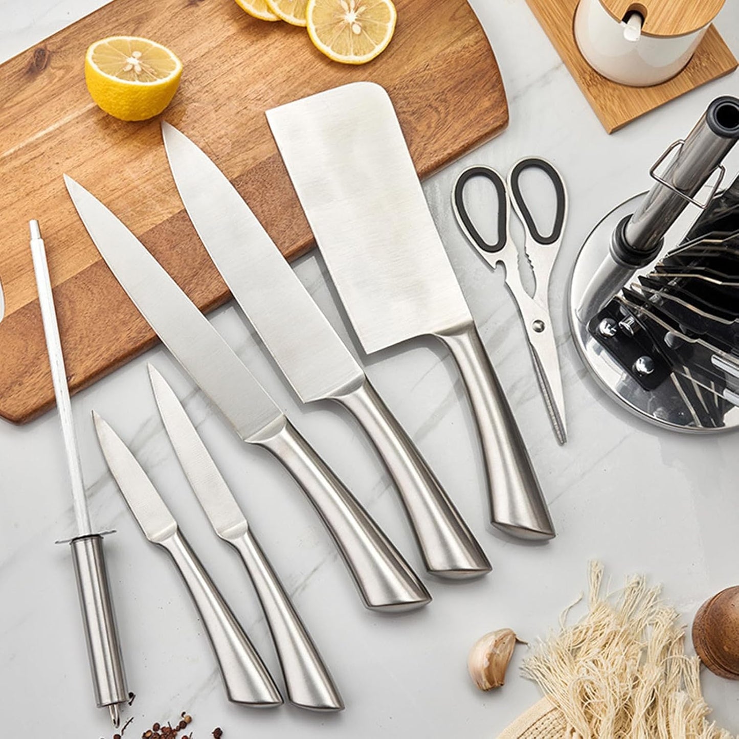 Set Cuțite Chef Premium Rotativ