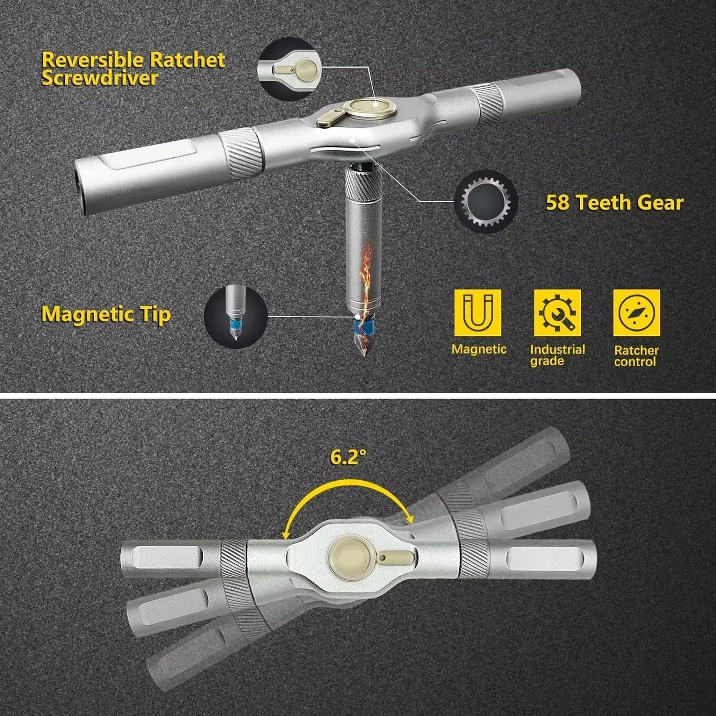 Set Șurubelniță Ratchet Magnetic