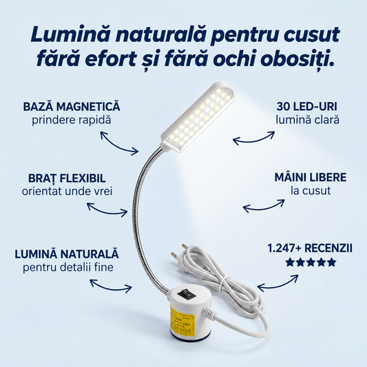 Lampă Flexibilă Cusut Magnetică