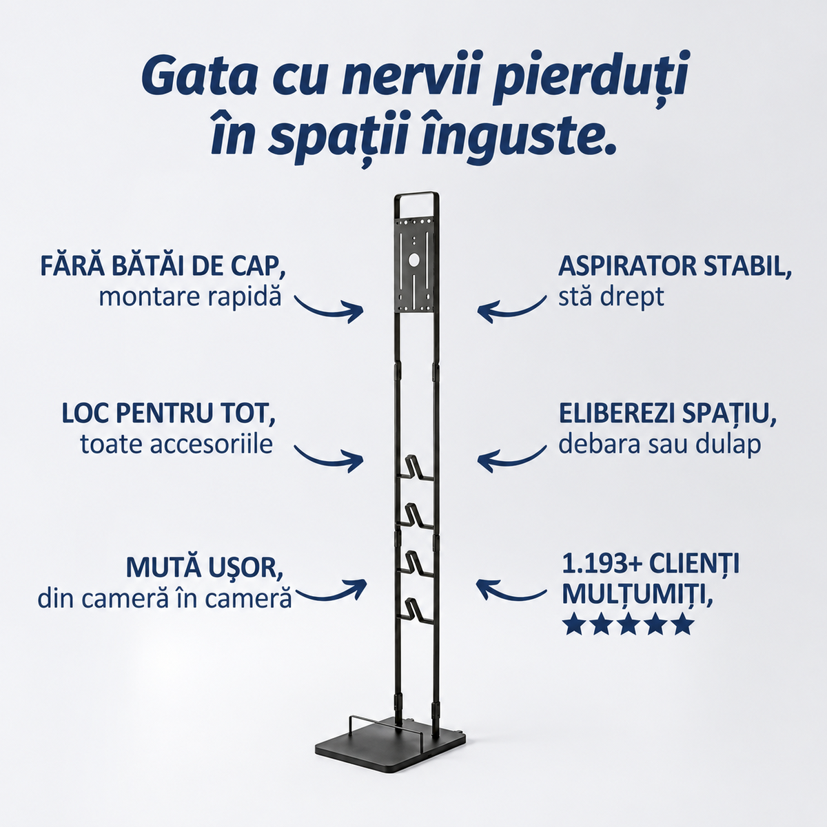 Suport mobil pentru aspirator